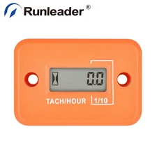Digital Tach Hour Meter Tachometer RPM Gauge Waterproof For Marine Snowblower