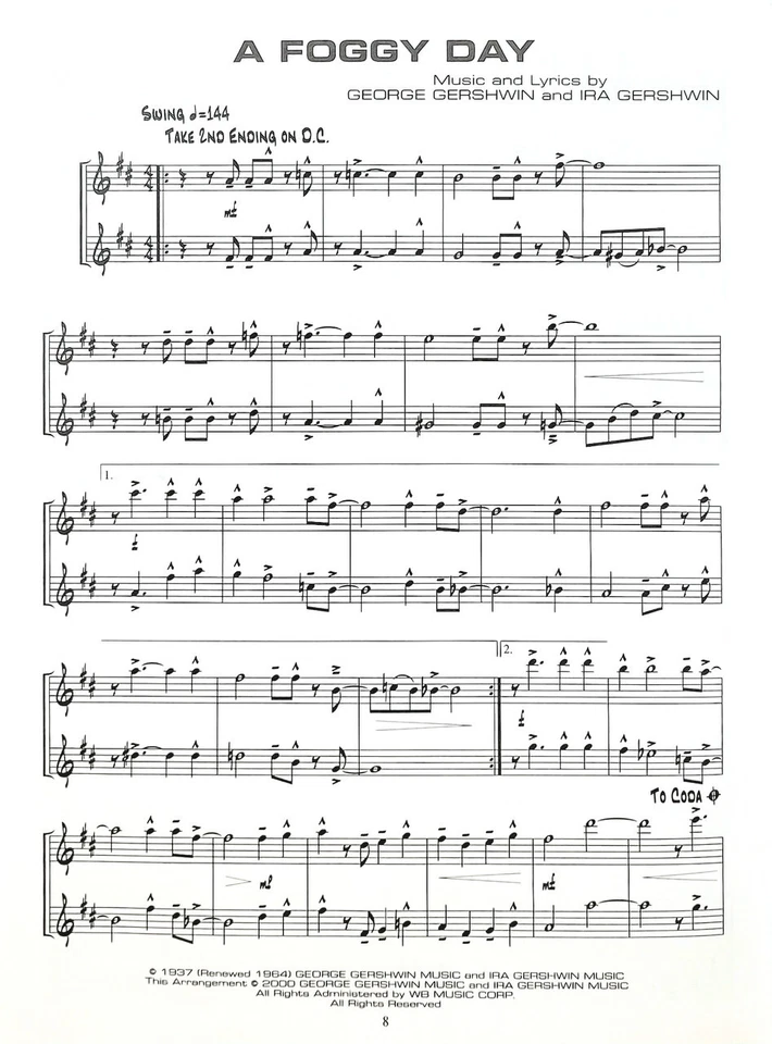 For Saxes Only! 10 Jazz Duets for Saxophone - with CD - Image 3 of 4