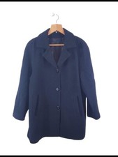 Finesse Womens Ladies Black Basic Wool Basic Jacket Coat Size 14uk Button