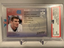 2017 Prestige Football MITCH TRUBISKY Rookie Card PASSPORT PSA 9 BEARS STEELERS