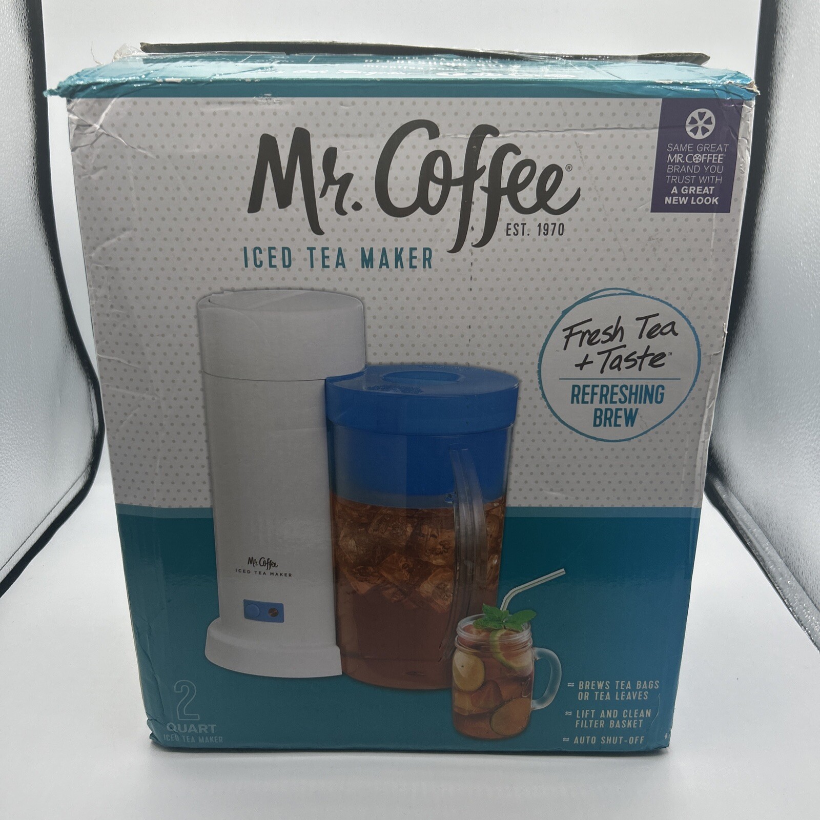 MR COFFEE Fresh Tea Iced Tea Maker 2 Quart Pitcher Model TM1 NewOpen