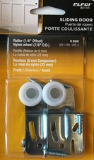 Prime-Line Sliding Door Metal Rollers w/ 7/8" O.D Nylon Wheels -2-Pack - N 6500