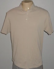 Collars & Co. Luxury Pique Cotton Beiege Polo Shirt Men XL