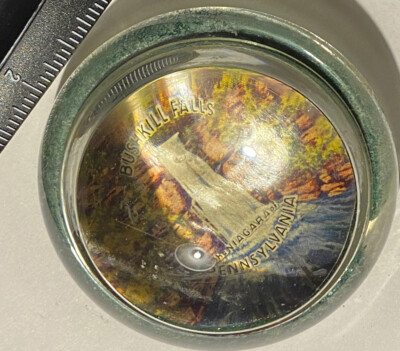  Vintage Bushkill Falls Pennsylvania Souvenir Paperweight ''THE NIAGARA OF PENN''