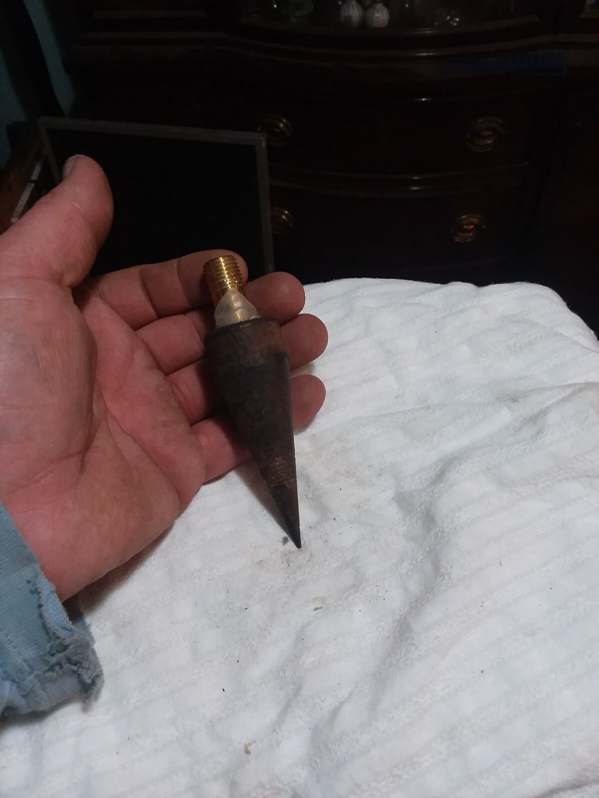 ANTIQUE THREADED PLUMB BOB eBay