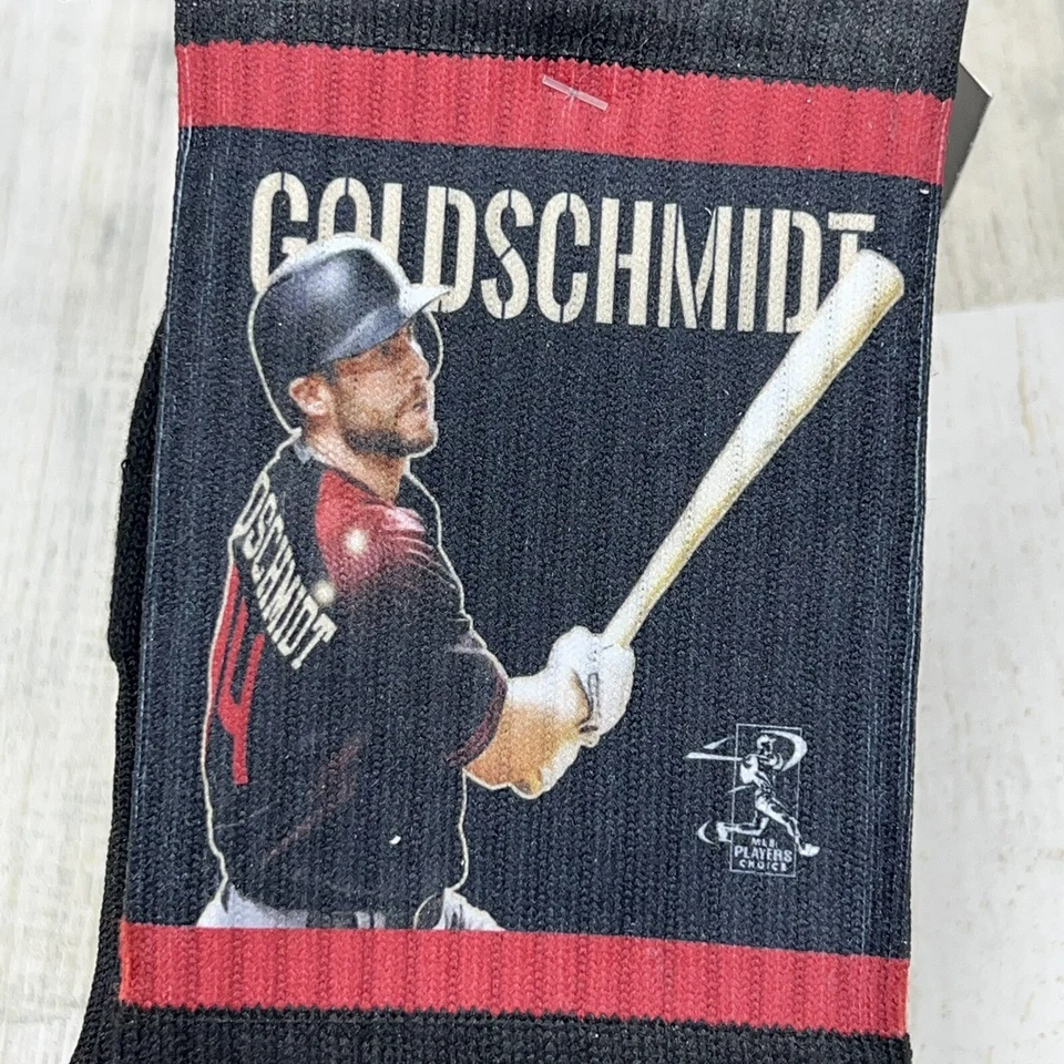 MLB Players Choice Strideline Paul Goldschmidt Black Crew Socks - Diamondbacks - Image 2 of 3