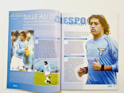 Lazio 12 Décembre 2001 – Poster Crespo + Livre Championnat 2001-2002 N°3