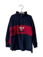 vintage polo sport by ralph lauren 1/4 zip sweatshirt youth boys size 5 90s