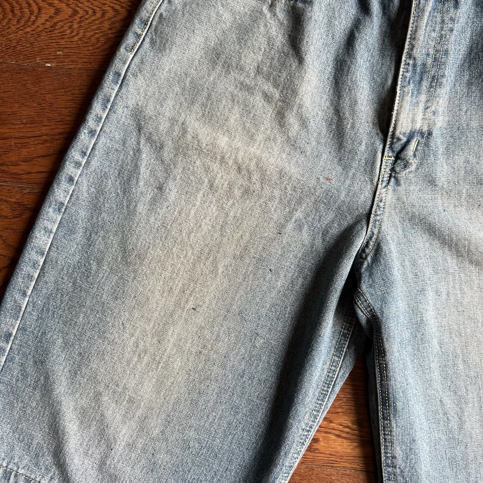 Vtg BX Brooklyn Xpress Jean Shorts Men Sz 36 Embroidered Hip Hop Streetwear Y2K - Изображение 3 из 4