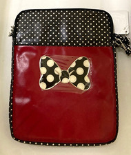 BNWT Disney Parks D-Tech Minnie Mouse Bow Polkat Dot Tablet Case Bag Red