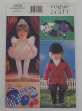 VOGUE CRAFT PATTERN #9528 18" VOGUE DOLL COLLECTION ACTIVITY WARDROBE UNCUT 1996