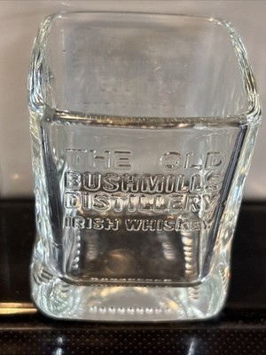 The Old Bushmills Distillery Irish Whiskey 1608 Cube Shaped 2''  Shot Glass