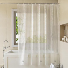 Shower Curtain Liner, 100 Waterproof Eva Shower Curtains with 3 Duty Heavy Bott