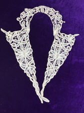 Ancien col revers dentelle Battenberg pour robe corsage bobine