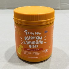 Zesty Paws Allergy Immune Bites for Dogs, Lamb Flavored, 90 Soft Chews
