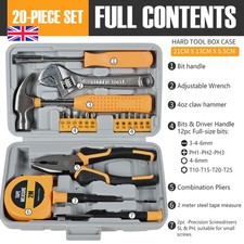 20PCS Small Tools Kit Set Mini DIY Household Repair Tool Yellow With Tool Box UK