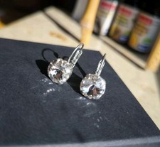 Orecchini in cristallo Swarovski Rivoli 10 mm, elementi Swarovski 