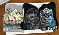 AEW Lot Of 3 Shirts 4XL Rare Tee OOP Young Bucks MJF Jay White Great Condition
