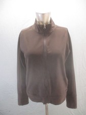 Lucy Size L Womens Brown Pockets Collared Full Zip Activewear Sport Jacket 443