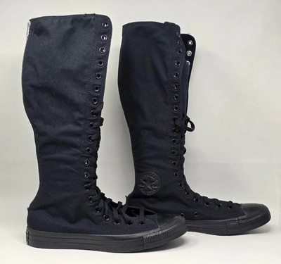 New Converse Chuck Taylor All Star XX-Hi Black Knee High Shoes Women's 9 A12325C