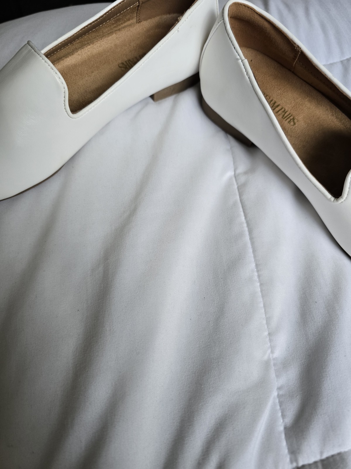 Dream Pairs Womens White Loafers Minimalist Comfort Preppy Cottagecore Sz 9 New