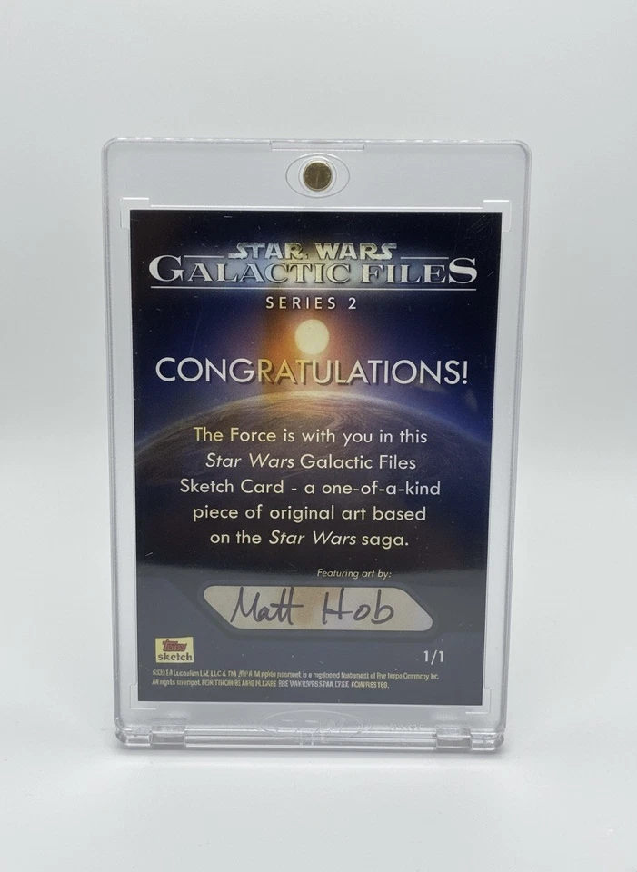 Star Was Topps Chrome C-3PO GOLD foil Sketch Auto 1/1 - Image 2 of 2