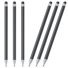 Stylus Pen for Touchscreen, 6 PCS Pencil 2-in-1 High Precision Black
