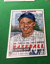1951 BOWMAN ERROR 2 DIF CARDS FRONT 2 DIF BACK SAM JETHROE JOHNNY HOPP 242 146