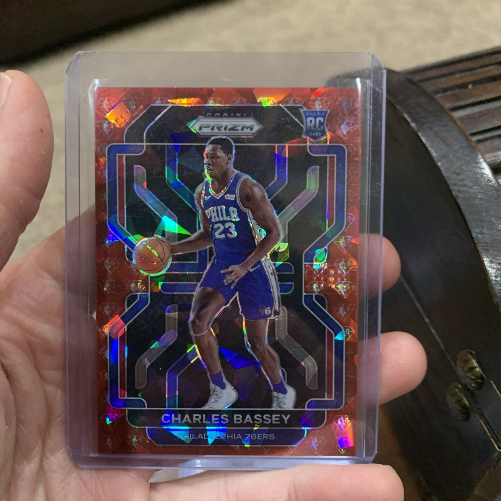 2021/22 Panini Prizm 304 Charles Bassey 75th Anniversary Diamond Rc/75