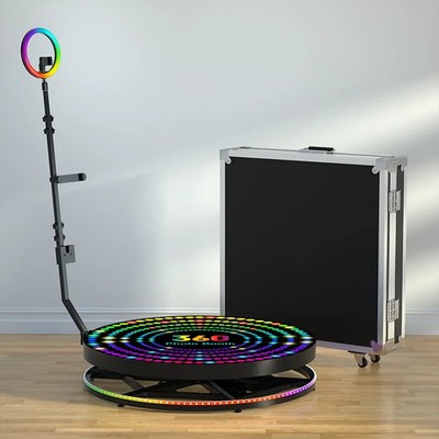 USA Local 360° Spin Rotating Photo Booth Platform   Premium 115 cm (4-6 People)