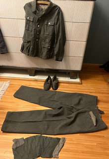 DACHBODENFUND UNIFORMJACKE Hose DER DEUTSCHEN WEHRMACHT ENTNAZIFIZIERT 2WK Schuh