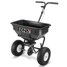 125LB Capacity Walk-Behind Broadcast Spreader For Rock Salt Fertilizer Seeds