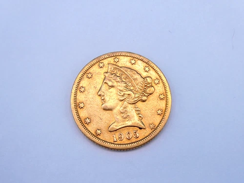 1905-S Liberty Half Eagle — photo from the most recent tracked eBay sale