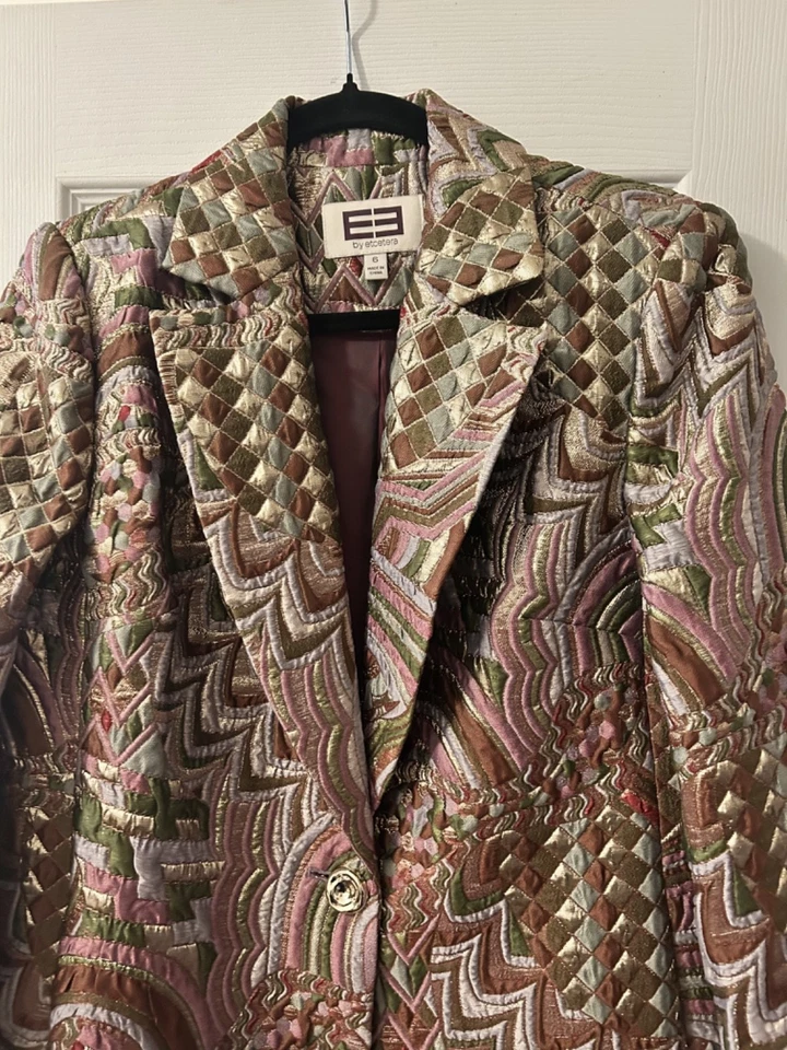 Abrigo Chispeante Auténtico ETCETERA, NUEVO CON ETIQUETAS, Talla 6 Foto 3 de 4