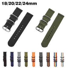 Nylon strap 18mm 20mm 22mm 24mm Watch Band Multicolor Watch Strap Buckle Striped