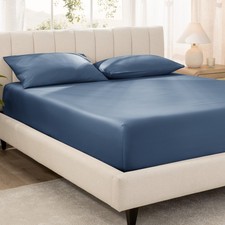 Bare Home Organic Cotton Sateen Fitted Sheet - Smooth Sateen Weave