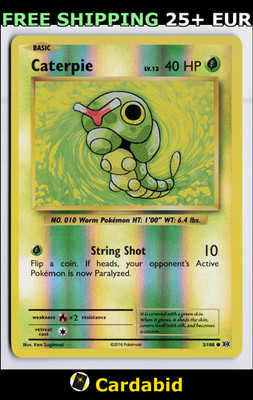 Caterpie - EVO #3/108 XY - Evolutions Reverse Holo Ken Sugimori LP