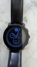 Movado Bold Black/Blue Watch with Chronograph Swiss Made