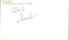Bob Sudo Signed 3x5 Index Card Cut Expos Autograph Den