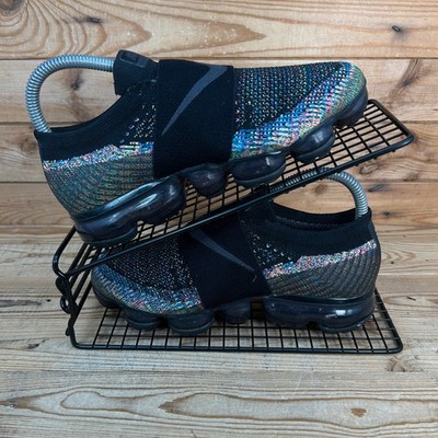 Nike Turnschuhe Damen Größe UK 3,5 Air VaporMax Mokassin Schwarz Mehrfarbig Slipper Schuhe