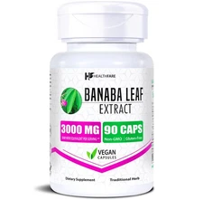 Healthfare Banaba Leaf Extract Capsules 3000mg | 90 Capsules