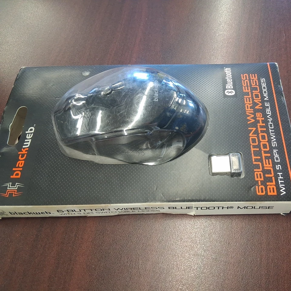 Blackweb 6-Button 5 DPI Setting Wireless Mouse, Black - Image 2 of 4