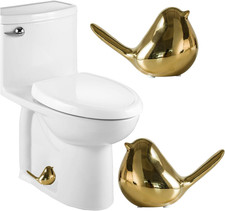 Ceramic Bird Toilet Bolt Covers Decorative Toilet Bolt Caps,Set of 2 Toilet Caps