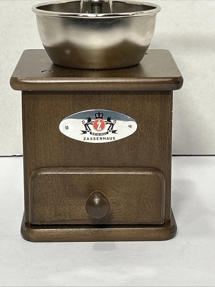 Molinillo/molinillo de café manual Zassenhaus 040012 "Brasilia" MANCHADO OSCURO usado Foto 2 de 4