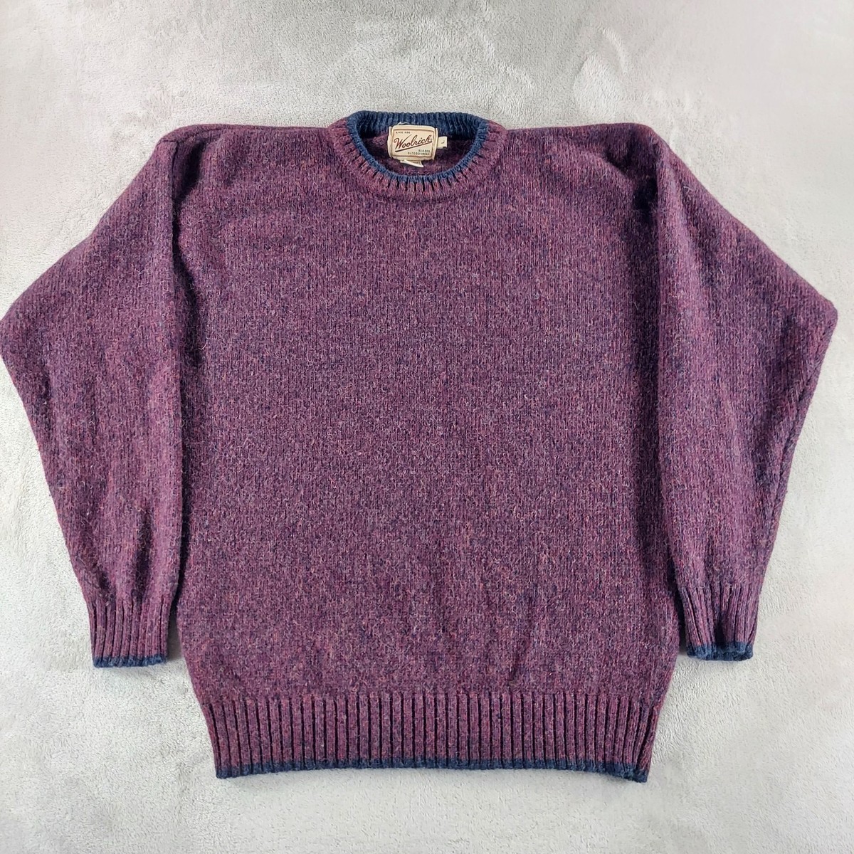 Vintage Woolrich Sweater Mens Large Wool Blend Crewneck Marled