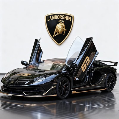 1:18 Lamborghini Aventador SVJ63 Diecast Car Model Wheel Steering Sound Lights
