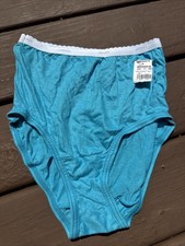 Jockey For Her Vintage 90s High Rise Cotton Bikini Panty Blue NWT Size 5 Small