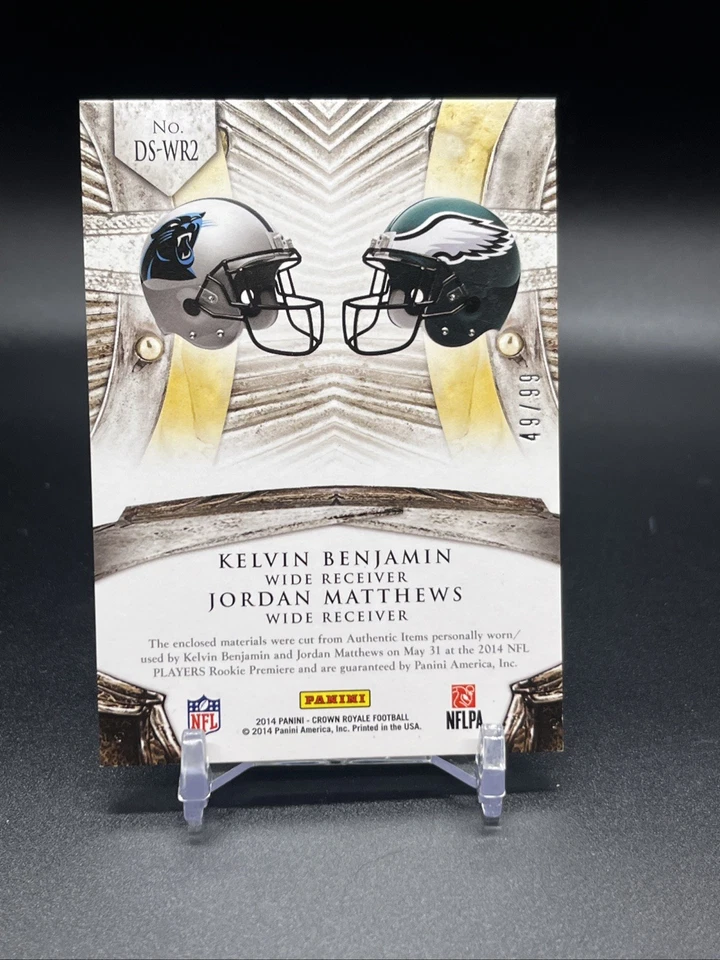 2014 Panini Crown Royale - Dual Rookie Silhouettes Kelvin Benjamin, Jordan... - Image 2 of 2