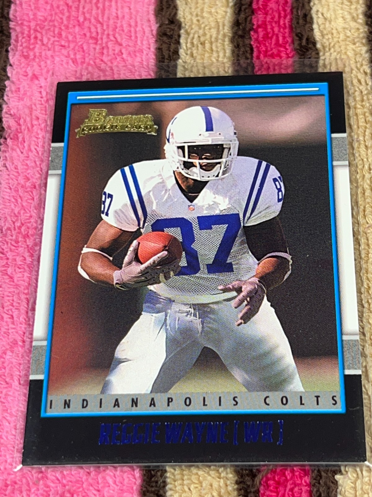 2001 BOWMAN RC #209 REGGIE WAYNE COLTS H.O.F. NMMT FOOTBALL ROOKIE CARD !