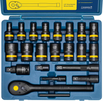 22-Piece Bolt Nut Extractor Set with Ratchet Wrench for Damaged Bolts